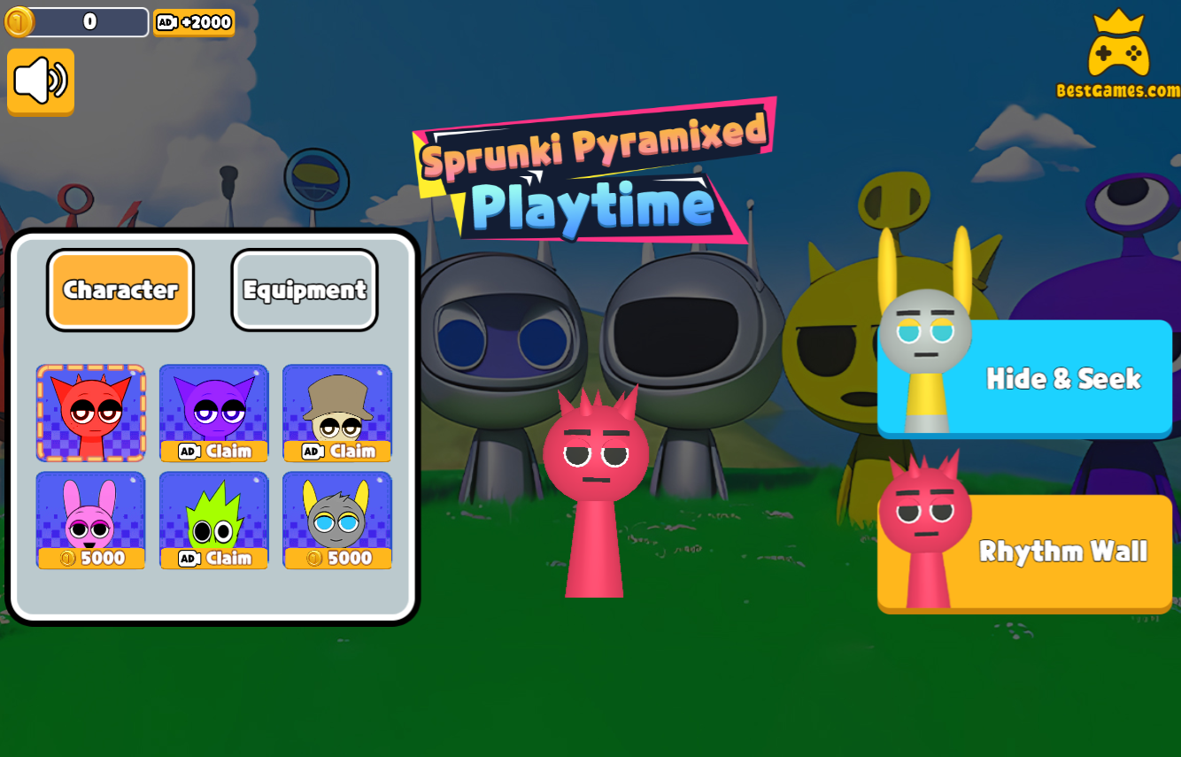 Sprunki Pyramixed Playtime Game Screenshot